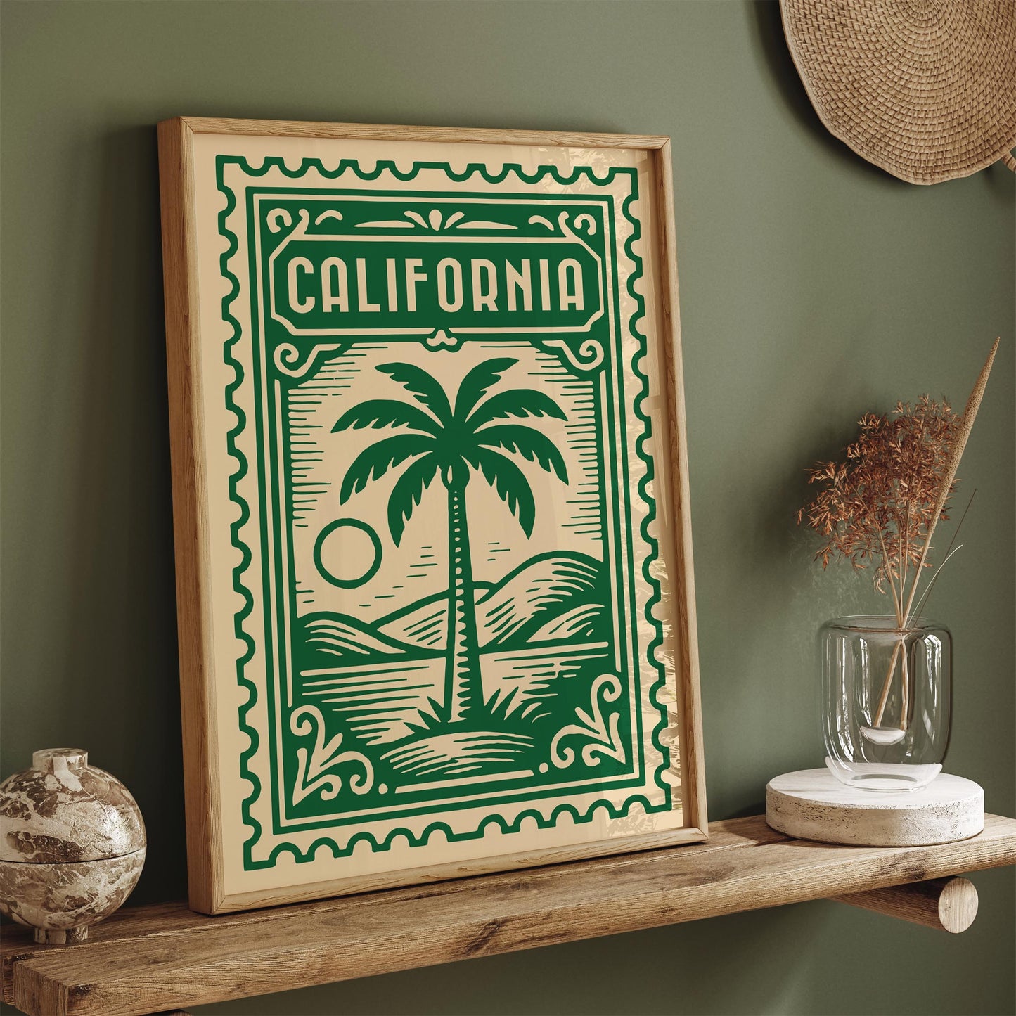 California Green Travel Poster