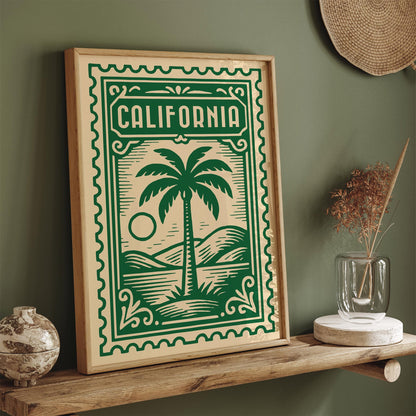California Green Travel Poster