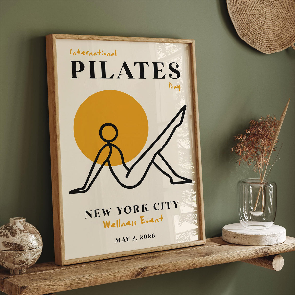 International Pilates Day NYC Art Poster