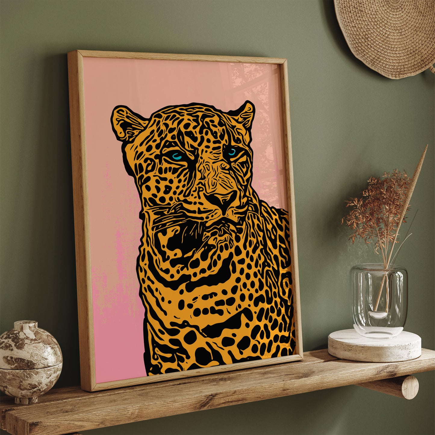 Pink Trendy Cheetah Art Print