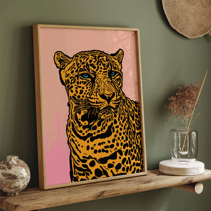 Pink Trendy Cheetah Art Print