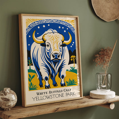 White Buffalo Calf Yellowstone Park 2024 Poster