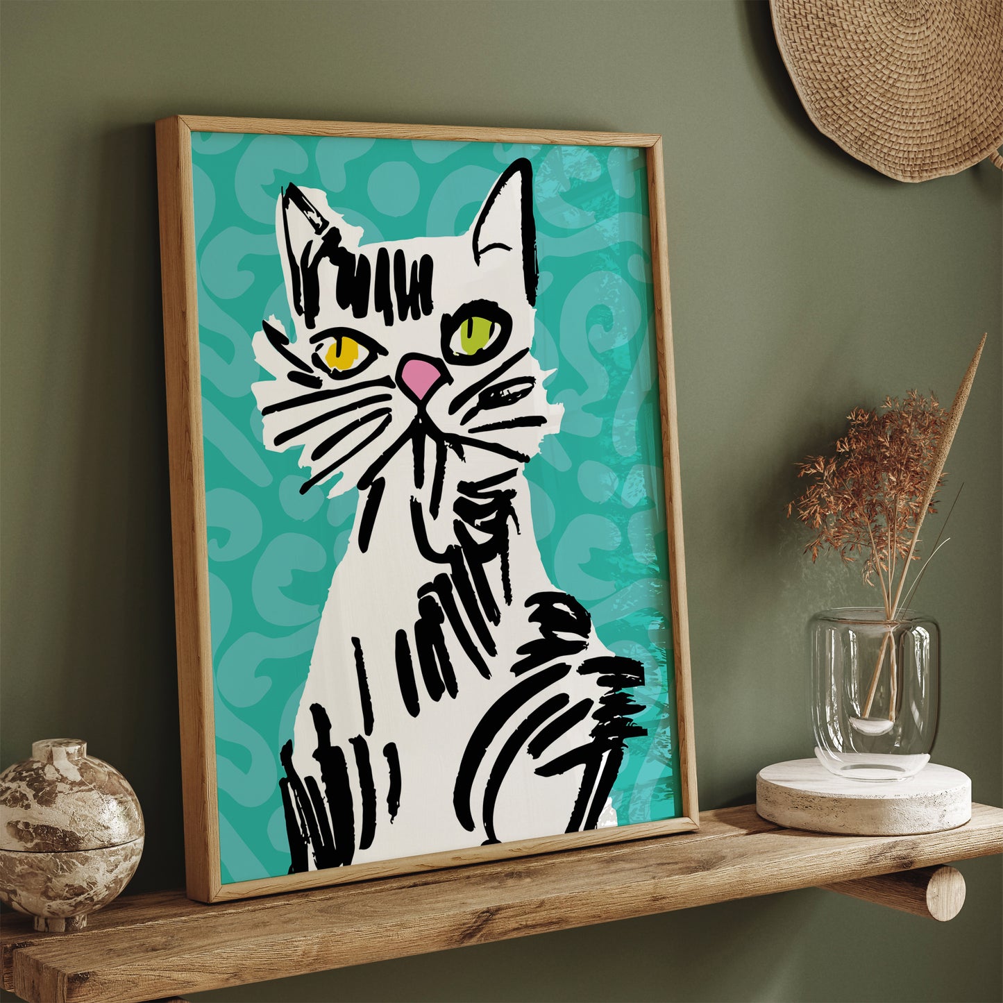 Cat Doodle Wall Art Prints