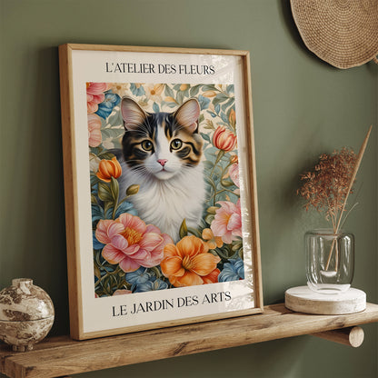 Elegant Cat Illustration Wall Art