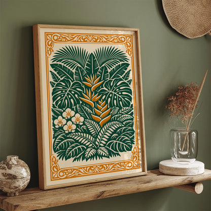 Tropical Botanical Nature Art Poster