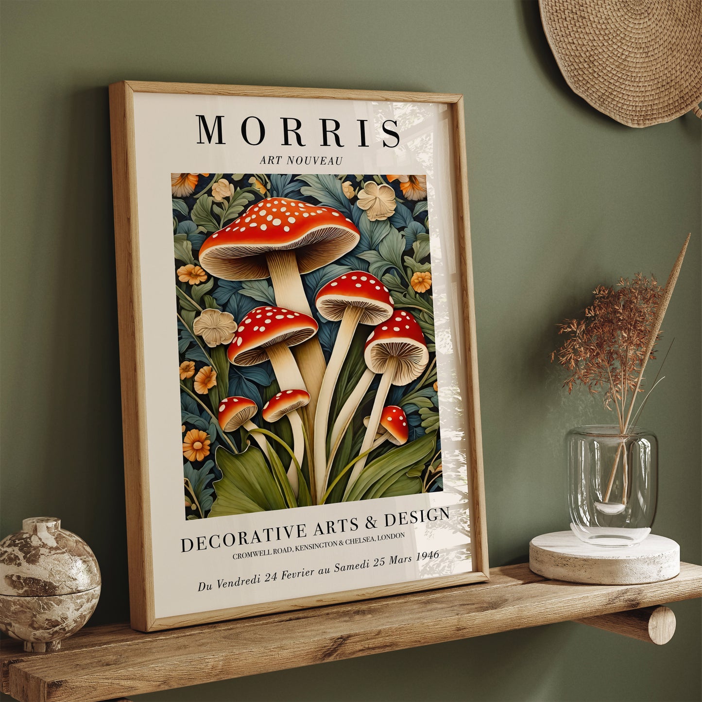 Vintage Botanical Charm in Morris Style Poster