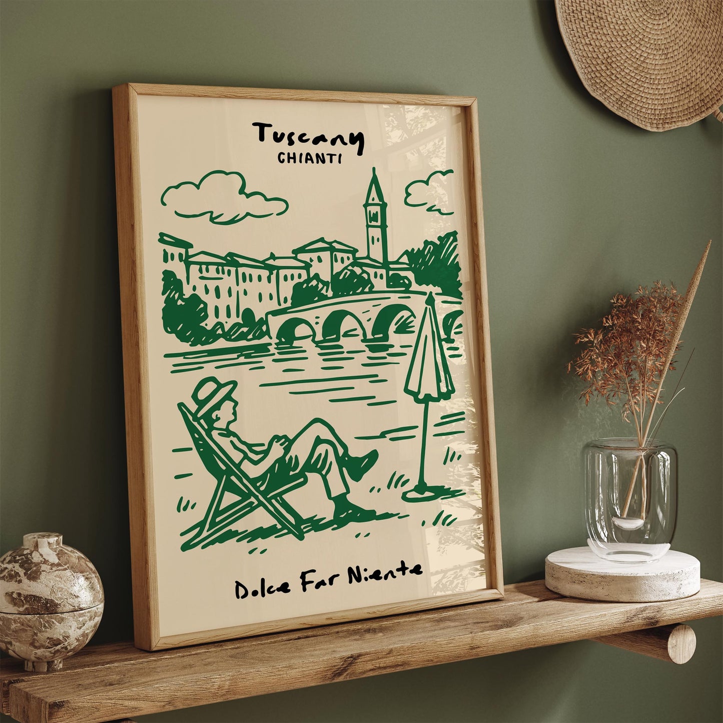 Tuscany Chianti Poster - Dolce Far Niente Wall Art