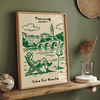 Tuscany Chianti Poster - Dolce Far Niente Wall Art