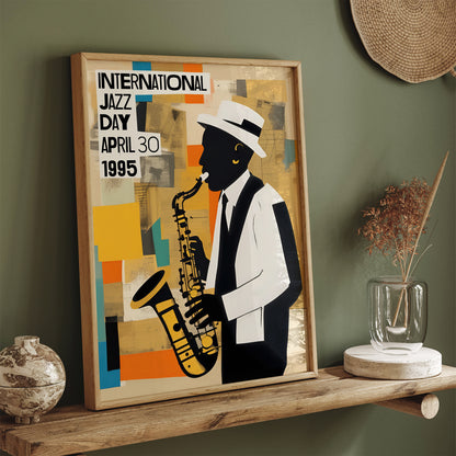 International Jazz Day Vintage Poster