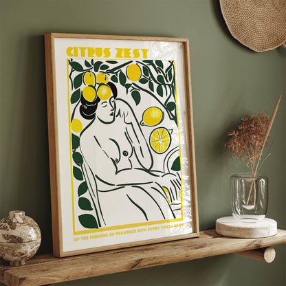 Citrus Zest Summer Retro Poster