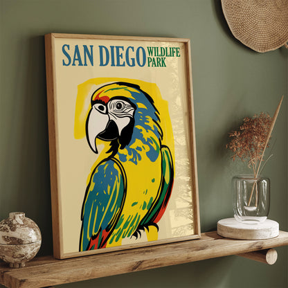 San Diego Wildlife Park Parrot Poster