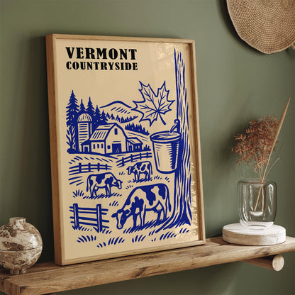 Vermont Countryside Travel Poster