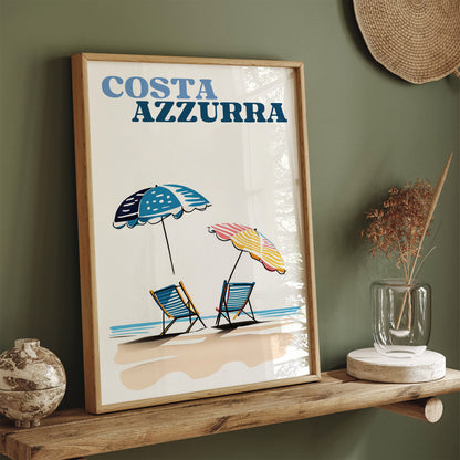 Costa Azzurra Travel Poster