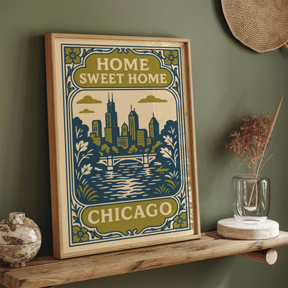 Chicago Home Sweet Home Poster