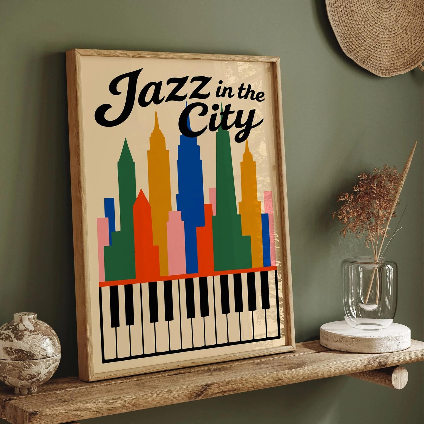 Jazz in the City Colorful Poster