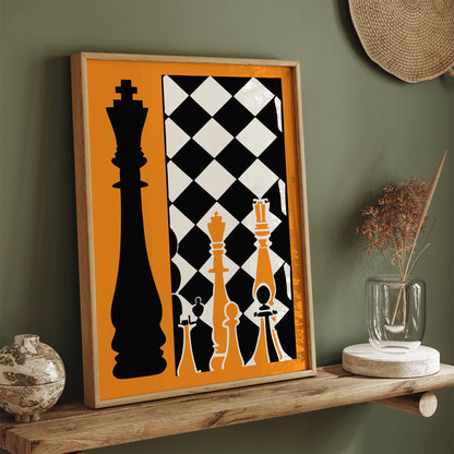 Retro Chess Poster Print