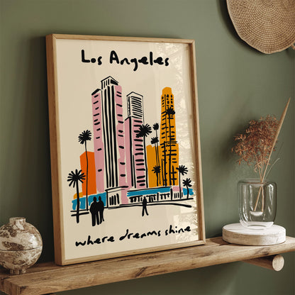 Los Angeles Where Dreams Shine Poster