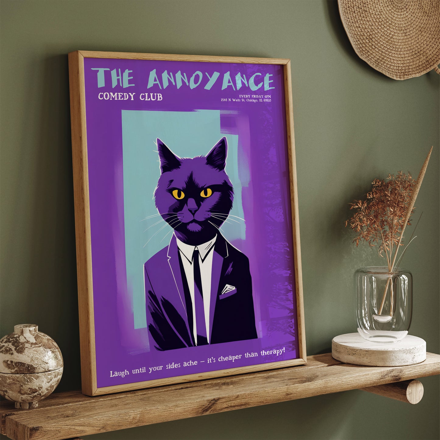 The Annoyance Chicago Comedy Club Purple Poster