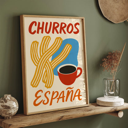 Churros Espana Food Art Print for Kitchen Wall Decor
