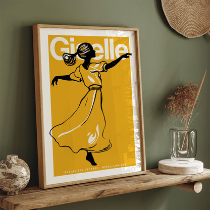 Giselle - French Ballet Retro Poster