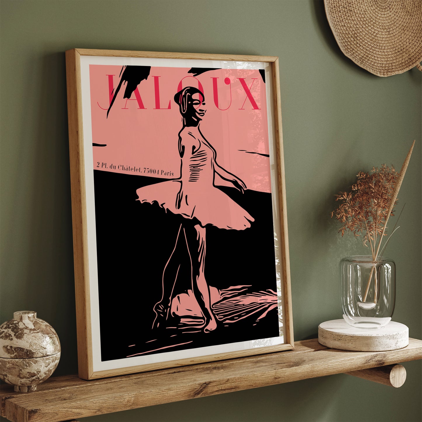 Jaloux Vintage French Ballerina Pink Poster