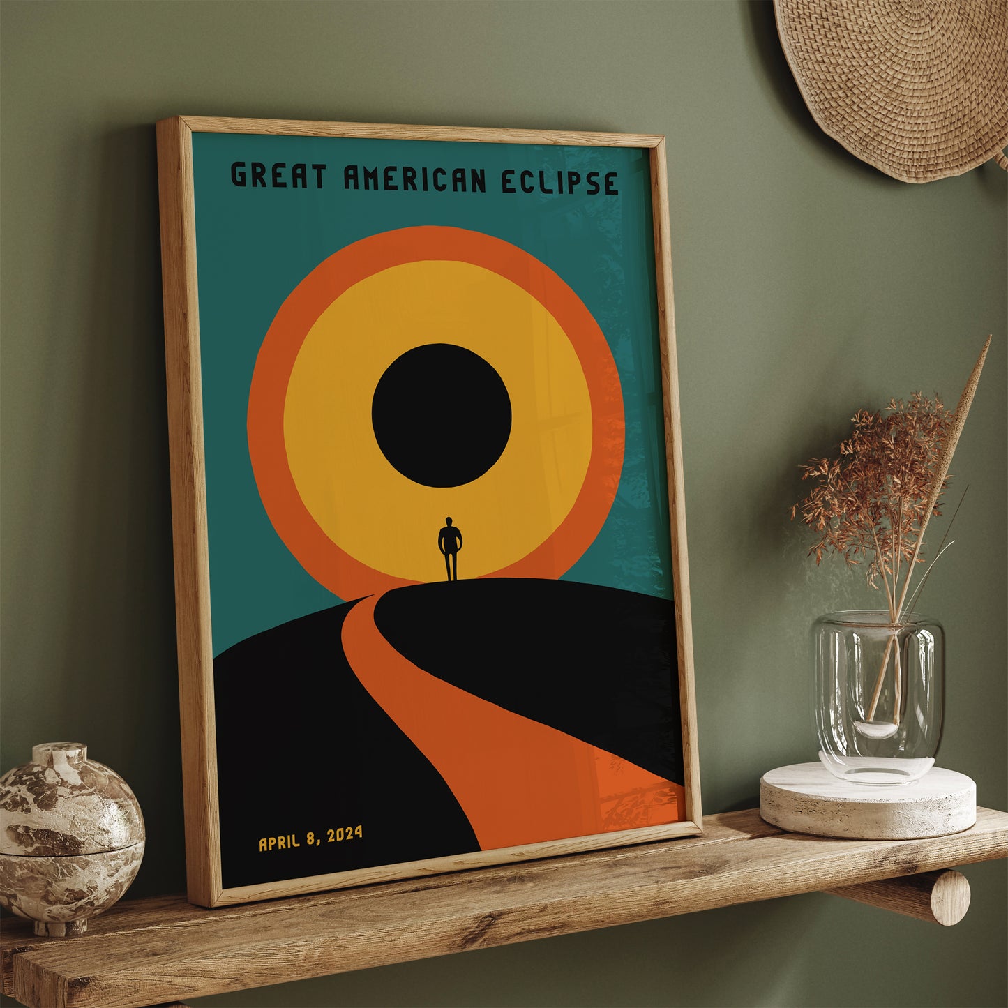 Great American Eclipse Art Print 2024