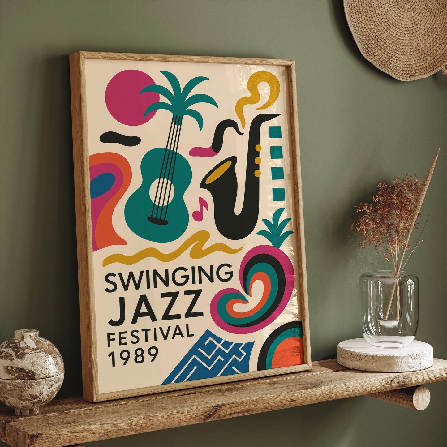 Swing Jazz Poster – Retro Festival Wall Decor