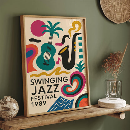 Swing Jazz Poster – Retro Festival Wall Decor