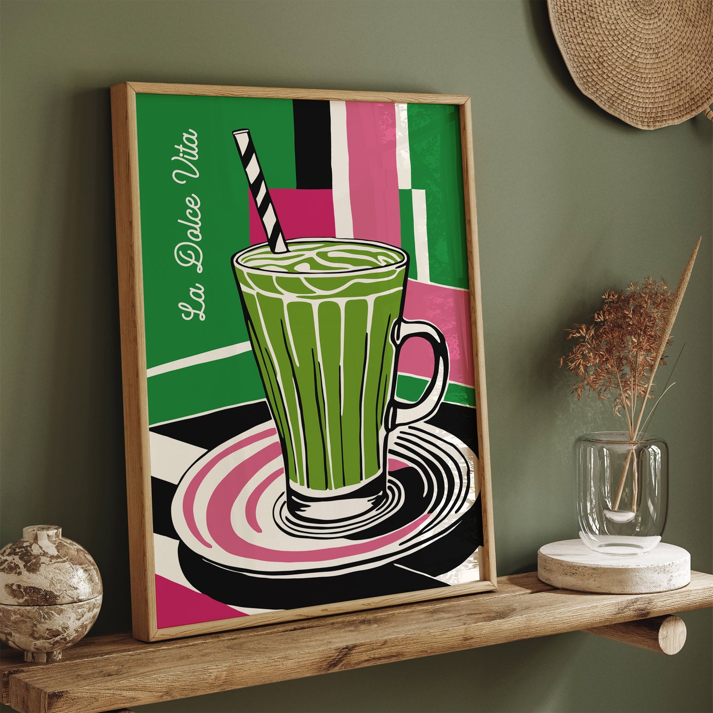 Green Matche Drink Kitchen Poster