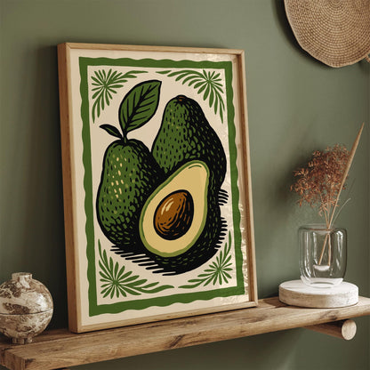 Green Avocado Kitchen Poster