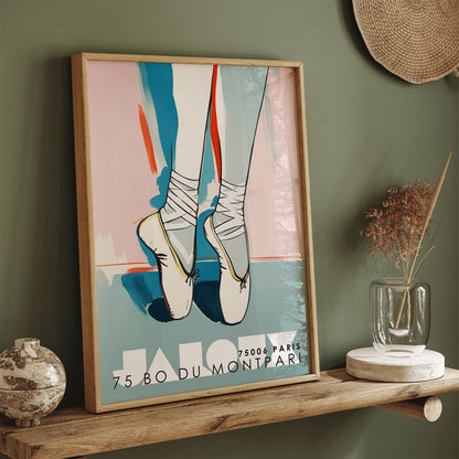 French Ballerina Shoes Wall Art Poster