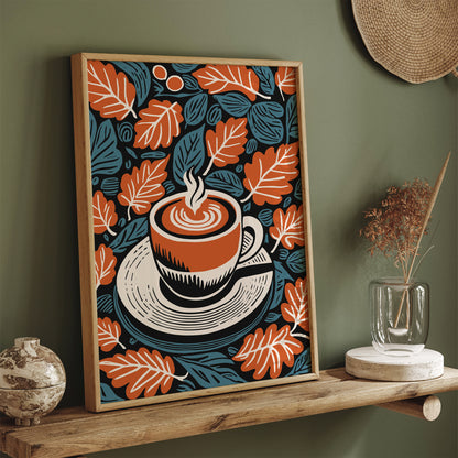 Fall Pumpkin Latte Art Print