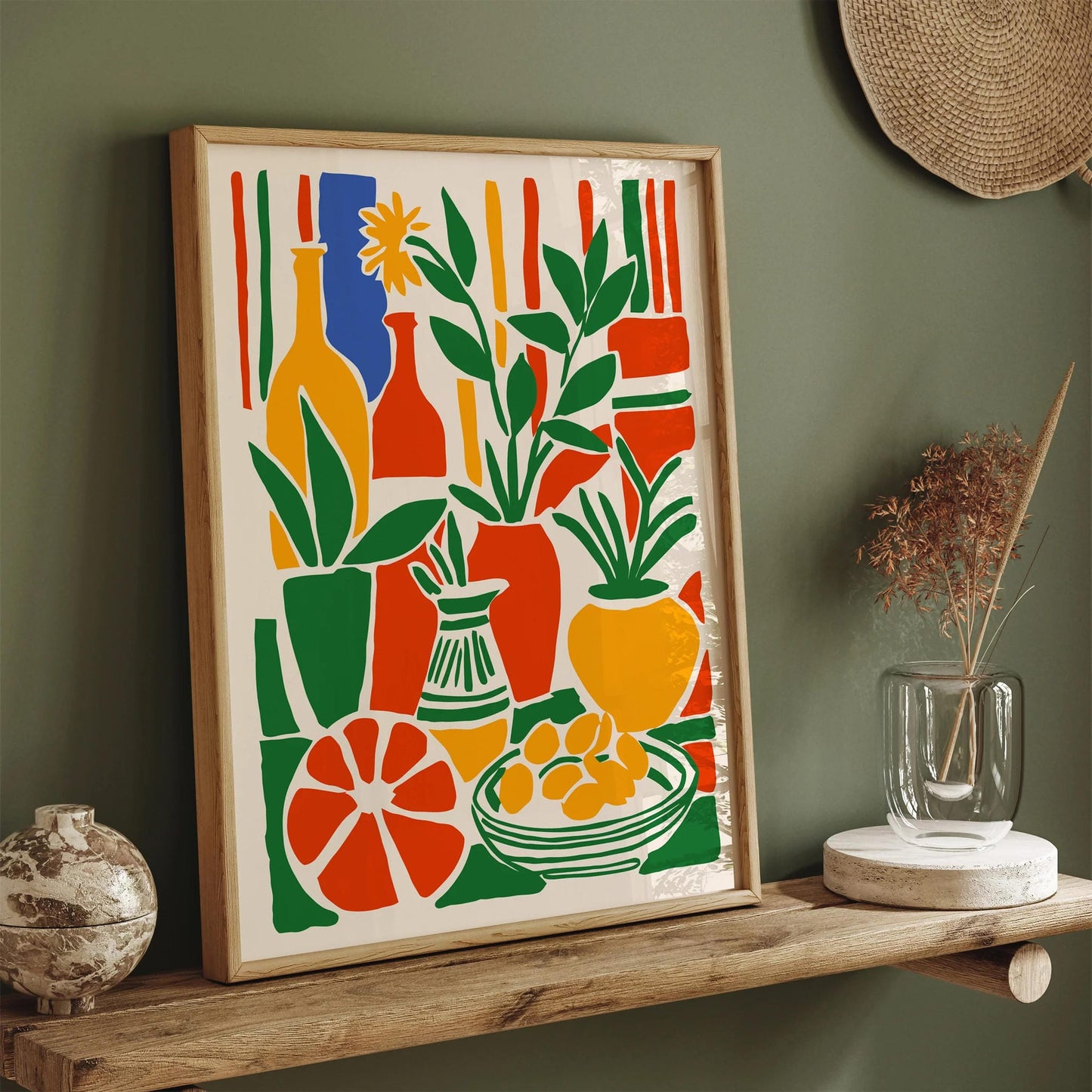 Colorful Still Life Poster in Italian Style