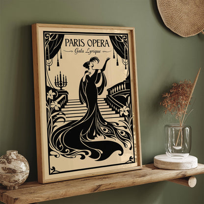 Paris Opera Gala Lyrique Vintage Music Poster