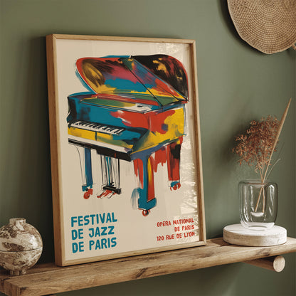 French Jazz Festival Retro Poster