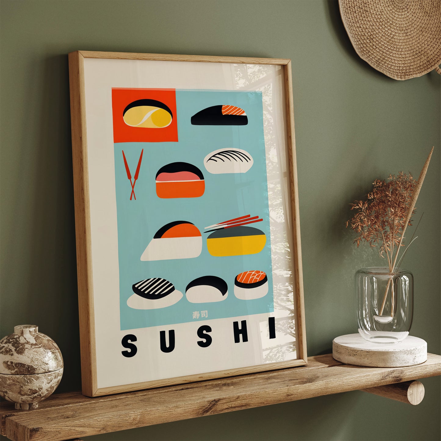 Retro Sushi Poster