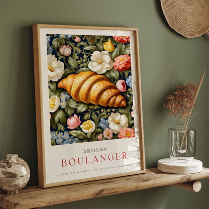 French Croissant Boulanger Wall Art Decor