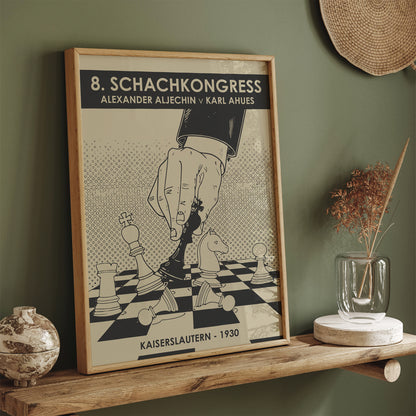 Vintage Chess Monochrome Poster