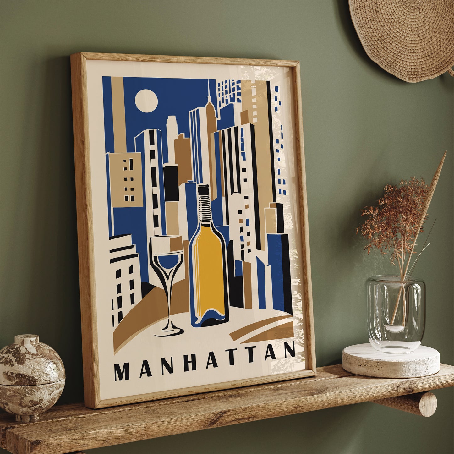 Manhattan NYC Kitchen Poster