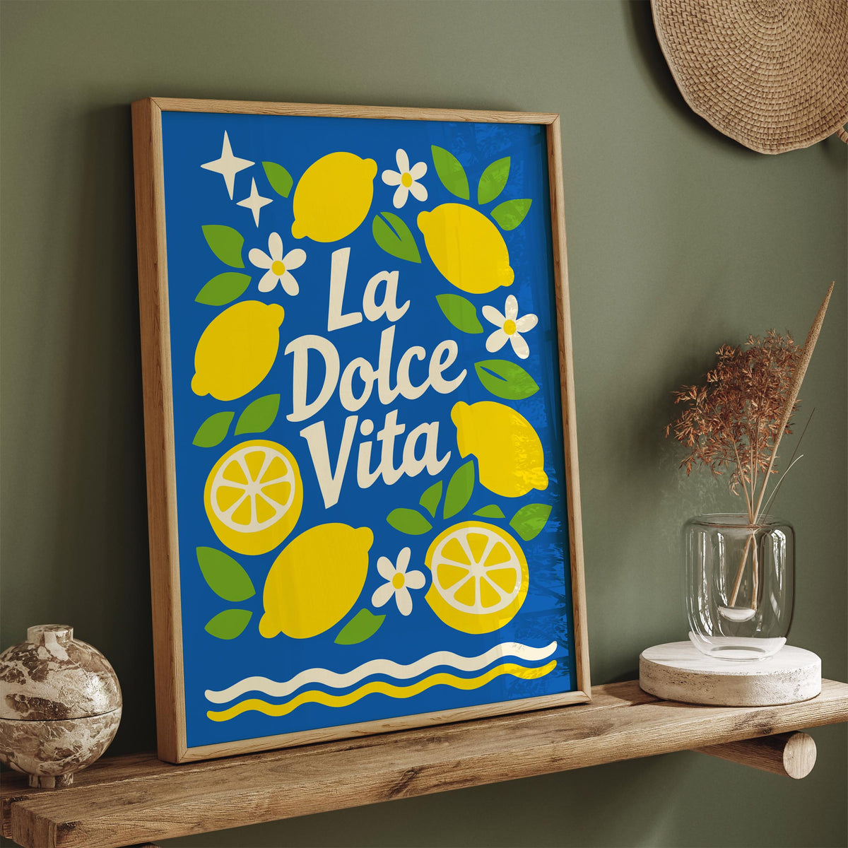 La Dolce Vita Lemon Quote Poster