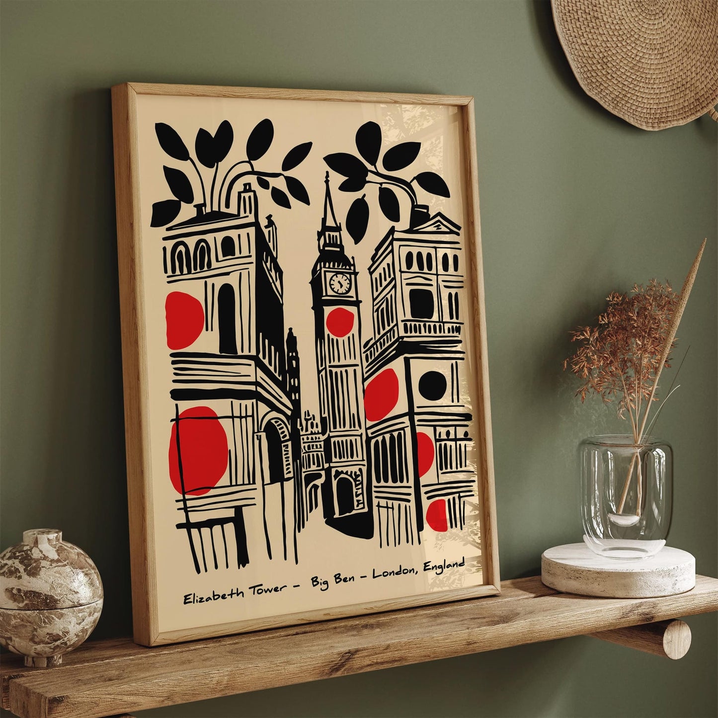 Big Ben London England Travel Poster