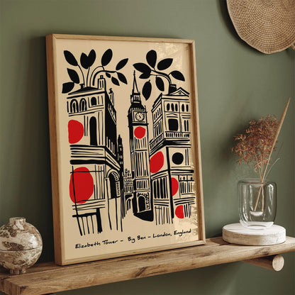 Big Ben London England Travel Poster