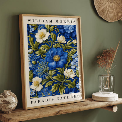 Paradis Naturel Blue Floral Poster