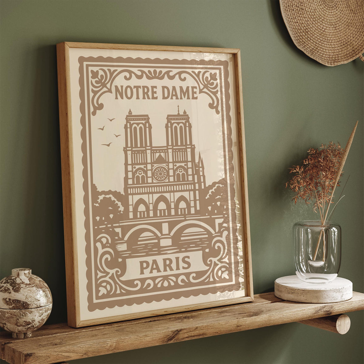 Notre Dame Paris Travel Poster