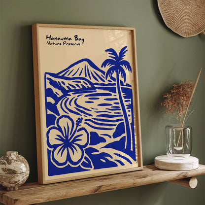 Hanauma Bay Nature Preserve Honolulu - Blue Hawaii Wall Art Print