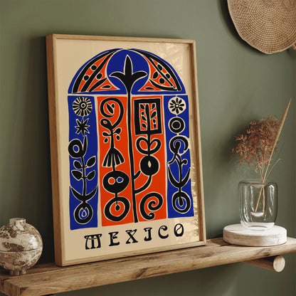 Ethnic Abstract Mexico Travel Poster