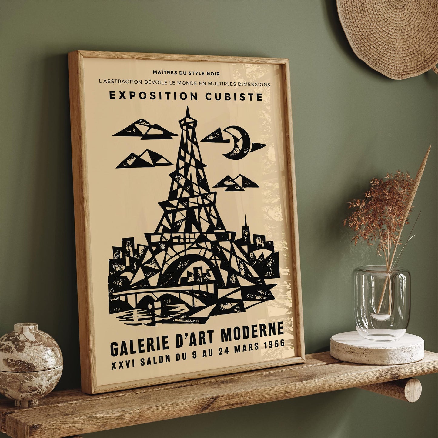 Paris Cubism Exhibition Poster – Vintage Art Wall Print
