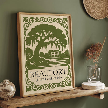 Beaufort South Carolina Travel Poster