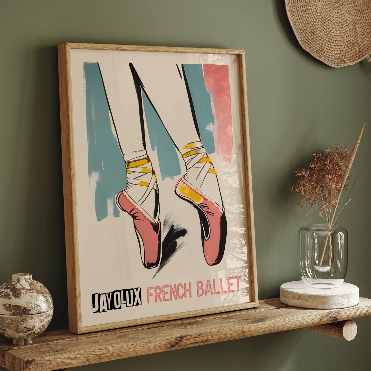 Jayolux French Ballerina Wall Art Print