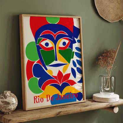 Rio De Janeiro Colorful Mask Wall Art